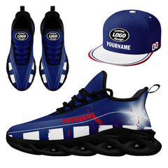 Custom Blue Red White New York MaxSoul Shoes and Hat Combo Offer Personalized Combo ZH-D020264-21