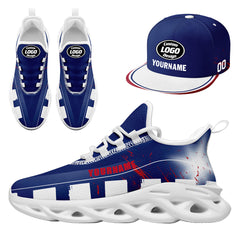 Custom Blue Red White New York MaxSoul Shoes and Hat Combo Offer Personalized Combo ZH-D020264-21