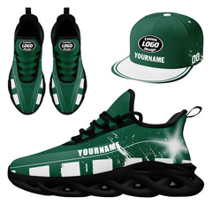 Custom Green White New York MaxSoul Shoes and Hat Combo Offer Personalized Combo ZH-D020264-28