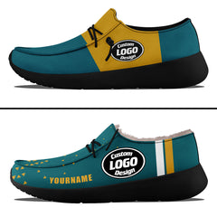 Custom Green Yellow Jacksonville Sneaker Shoes Combo Offer Personalized Combo ZH-D020289-16