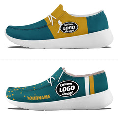 Custom Green Yellow Jacksonville Sneaker Shoes Combo Offer Personalized Combo ZH-D020289-16