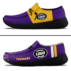 Custom Purple Yellow Minnesota Sneaker Shoes Combo Offer Personalized Combo ZH-D020289-17