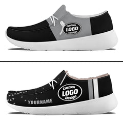 Custom Black Gray Las Vegas Sneaker Shoes Combo Offer Personalized Combo ZH-D020289-20