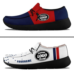 Custom Blue Red New England Sneaker Shoes Combo Offer Personalized Combo ZH-D020289-26