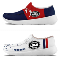 Custom Blue Red New England Sneaker Shoes Combo Offer Personalized Combo ZH-D020289-26