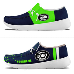 Custom Blue Green Seattle Sneaker Shoes Combo Offer Personalized Combo ZH-D020289-27