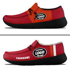 Custom Orange Red Tampa Bay Sneaker Shoes Combo Offer Personalized Combo ZH-D020289-29