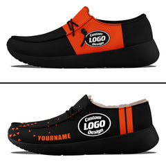 Custom Black Orange Cincinnati Sneaker Shoes Combo Offer Personalized Combo ZH-D020289-6