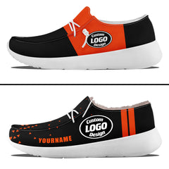 Custom Black Orange Cincinnati Sneaker Shoes Combo Offer Personalized Combo ZH-D020289-6