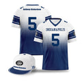 Custom White Blue Indianapolis Football Jersey and Hat Combo Offer Personalized Combo ZH-D020326-14