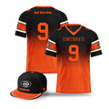 Custom Black Orange Cincinnati Football Jersey and Hat Combo Offer Personalized Combo ZH-D020326-6