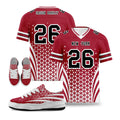 Custom Blue White New York Football Jersey and Sports Shoes Combo Offer Personalized Combo ZH-D023031-21