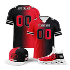 Custom Dark Gray Red Texas Football Jersey MaxSoul Shoes and Hat Combo Offer Personalized Combo ZH-D028018-22