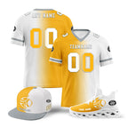 Custom Yellow White Pennsylvania Football Jersey MaxSoul Shoes and Hat Combo Offer Personalized Combo ZH-D028018-31