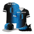 Custom Blue Black North Carolina Football Jersey MaxSoul Shoes and Hat Combo Offer Personalized Combo ZH-D028018-3