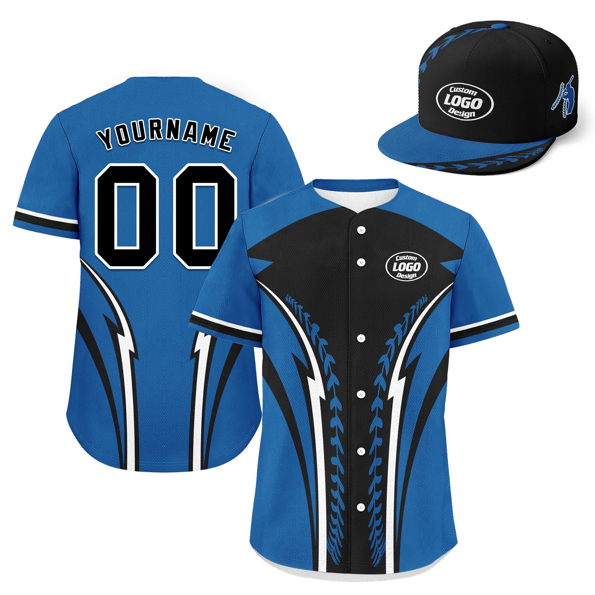 Custom Baseball Jersey and Hat Combo Offer Personalized Combo ZH-E023021-15