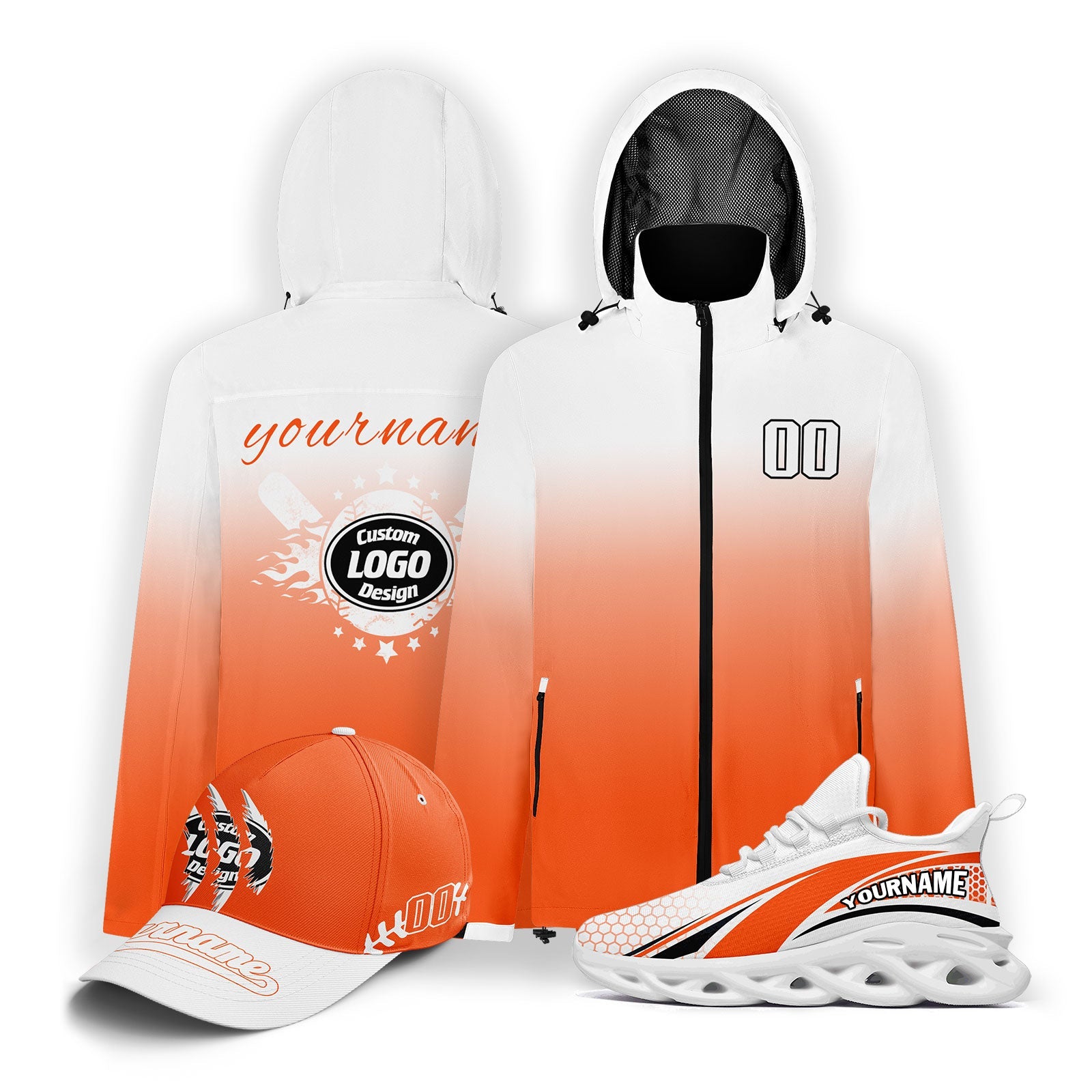 Custom Baseball Outerwear Hat and Shoes Combo Offer Personalized Combo ZH-E025023-24