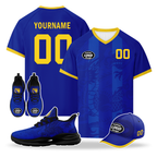 Custom Bosnia and Herzegovina 2026 World Cup High Quality Soccer Stadium Version Jersey Sneakers Sports Shoes and Hat Combo Offer Personalized Team Name and Logo ZH-F006103-4