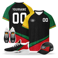 Custom Ghana 2026 World Cup High Quality Soccer Stadium Version Jersey Sneakers Sports Shoes and Hat Combo Offer Personalized Team Name and Logo ZH-F006104-4