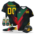 Custom Ghana 2026 World Cup High Quality Soccer Stadium Version Jersey Sneakers Sports Shoes and Hat Combo Offer Personalized Team Name and Logo ZH-F006104-6