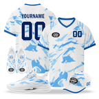 Custom Norway 2026 World Cup High Quality Soccer Stadium Version Jersey Sneakers Sports Shoes and Hat Combo Offer Personalized Team Name and Logo ZH-F00672-4