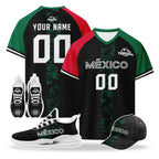 Custom Mexico 2026 World Cup High Quality Soccer Stadium Version Jersey Sneakers Sports Shoes and Hat Combo Offer Personalized Team Name and Logo ZH-F007043-002