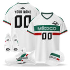 Custom Mexico 2026 World Cup High Quality Soccer Stadium Version Jersey Sneakers Sports Shoes and Hat Combo Offer Personalized Team Name and Logo ZH-F007043-003