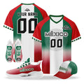 Custom Mexico 2026 World Cup High Quality Soccer Stadium Version Jersey Sneakers Sports Shoes and Hat Combo Offer Personalized Team Name and Logo ZH-F007043-007