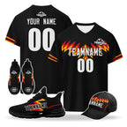 Custom Germany 2026 World Cup High Quality Soccer Stadium Version Jersey Sneakers Sports Shoes and Hat Combo Offer Personalized Team Name and Logo ZH-F007046-002