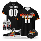 Custom Germany 2026 World Cup High Quality Soccer Stadium Version Jersey Sneakers Sports Shoes and Hat Combo Offer Personalized Team Name and Logo ZH-F007046-002