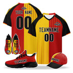 Custom Germany 2026 World Cup High Quality Soccer Stadium Version Jersey Sneakers Sports Shoes and Hat Combo Offer Personalized Team Name and Logo ZH-F007046-005