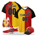 Custom Germany 2026 World Cup High Quality Soccer Stadium Version Jersey Sneakers Sports Shoes and Hat Combo Offer Personalized Team Name and Logo ZH-F007046-005