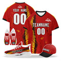 Custom Germany 2026 World Cup High Quality Soccer Stadium Version Jersey Sneakers Sports Shoes and Hat Combo Offer Personalized Team Name and Logo ZH-F007046-007
