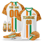 Custom Ivory Coast 2026 World Cup High Quality Soccer Stadium Version Jersey Sneakers Sports Shoes and Hat Combo Offer Personalized Team Name and Logo ZH-F007055-003