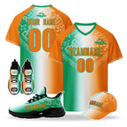 Custom Ivory Coast 2026 World Cup High Quality Soccer Stadium Version Jersey Sneakers Sports Shoes and Hat Combo Offer Personalized Team Name and Logo ZH-F007055-009