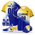 Custom Bosnia and Herzegovina 2026 World Cup High Quality Soccer Stadium Version Jersey Sneakers Sports Shoes and Hat Combo Offer Personalized Team Name and Logo ZH-F007062-005