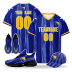 Custom Bosnia and Herzegovina 2026 World Cup High Quality Soccer Stadium Version Jersey Sneakers Sports Shoes and Hat Combo Offer Personalized Team Name and Logo ZH-F007062-006