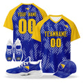 Custom Bosnia and Herzegovina 2026 World Cup High Quality Soccer Stadium Version Jersey Sneakers Sports Shoes and Hat Combo Offer Personalized Team Name and Logo ZH-F007062-007