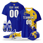 Custom Bosnia and Herzegovina 2026 World Cup High Quality Soccer Stadium Version Jersey Sneakers Sports Shoes and Hat Combo Offer Personalized Team Name and Logo ZH-F007062-008