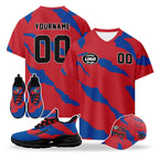 Custom 2026 World Cup South Korea High Quality Soccer Stadium Version Jersey Sneakers Sports Shoes and Hat Combo Offer Personalized Team Name and Logo ZH-F009133-1