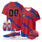 Custom 2026 World Cup South Korea High Quality Soccer Stadium Version Jersey Sneakers Sports Shoes and Hat Combo Offer Personalized Team Name and Logo ZH-F009133-1