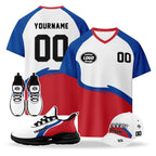 Custom 2026 World Cup South Korea High Quality Soccer Stadium Version Jersey Sneakers Sports Shoes and Hat Combo Offer Personalized Team Name and Logo ZH-F009133-2
