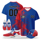 Custom 2026 World Cup South Korea High Quality Soccer Stadium Version Jersey Sneakers Sports Shoes and Hat Combo Offer Personalized Team Name and Logo ZH-F009133-4