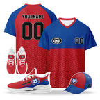 Custom 2026 World Cup South Korea High Quality Soccer Stadium Version Jersey Sneakers Sports Shoes and Hat Combo Offer Personalized Team Name and Logo ZH-F009133-5