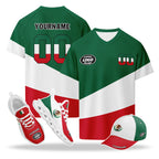 Custom 2026 World Cup Mexico High Quality Soccer Stadium Version Jersey Sneakers Sports Shoes and Hat Combo Offer Personalized Team Name and Logo ZH-F023091-4