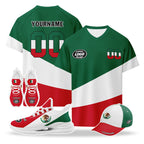 Custom 2026 World Cup Mexico High Quality Soccer Stadium Version Jersey Sneakers Sports Shoes and Hat Combo Offer Personalized Team Name and Logo ZH-F023092-4