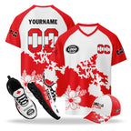 Custom 2026 World Cup Canada High Quality Soccer Stadium Version Jersey Sneakers Sports Shoes and Hat Combo Offer Personalized Team Name and Logo ZH-F023095-5