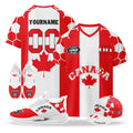 Custom 2026 World Cup Canada High Quality Soccer Stadium Version Jersey Sneakers Sports Shoes and Hat Combo Offer Personalized Team Name and Logo ZH-F023096-3