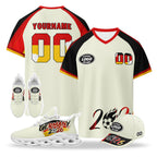 Custom 2026 World Cup Germany High Quality Soccer Stadium Version Jersey Sneakers Sports Shoes and Hat Combo Offer Personalized Team Name and Logo ZH-F025071-10