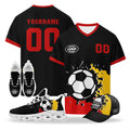 Custom 2026 World Cup Germany High Quality Soccer Stadium Version Jersey Sneakers Sports Shoes and Hat Combo Offer Personalized Team Name and Logo ZH-F025071-2